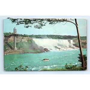 Niagara Falls and The Maid of the Mist, Ontario Canada Postcard